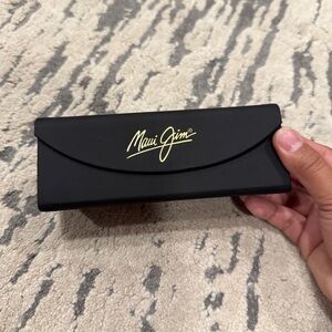 Maui Jim Black and Gold Sunglasses Case